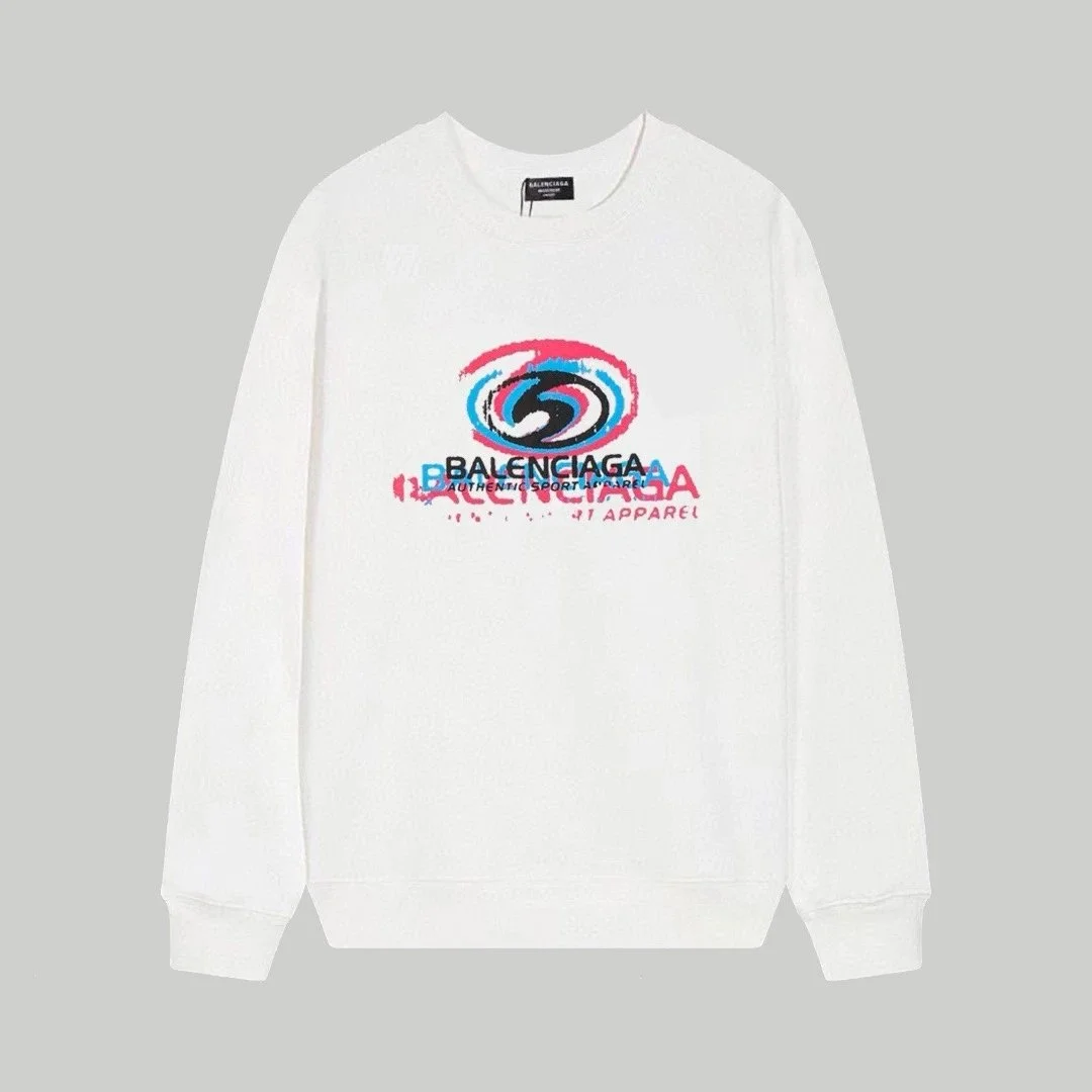 Balenciaga Authentic Sport Apparel White Crewneck Sweatshirt