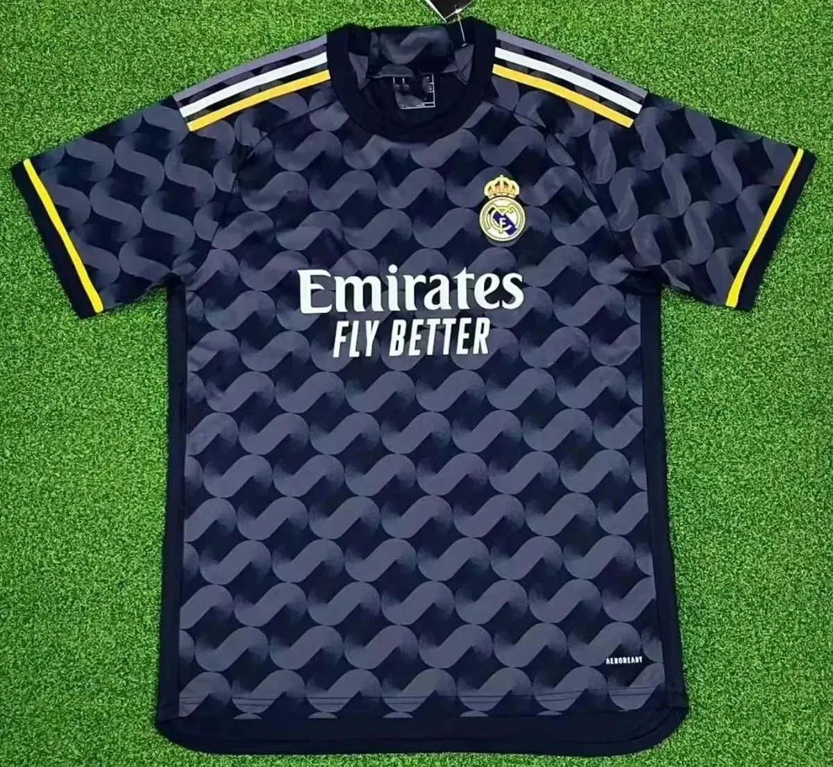 Adidas Real Madrid Away Jersey Black Yellow Soccer Shirt