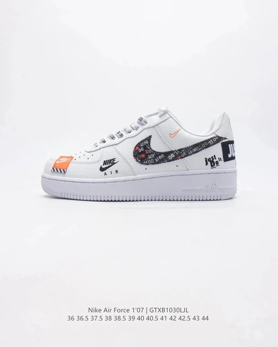 Nike Air Force 1 '07 White/Black/Orange Sneakers