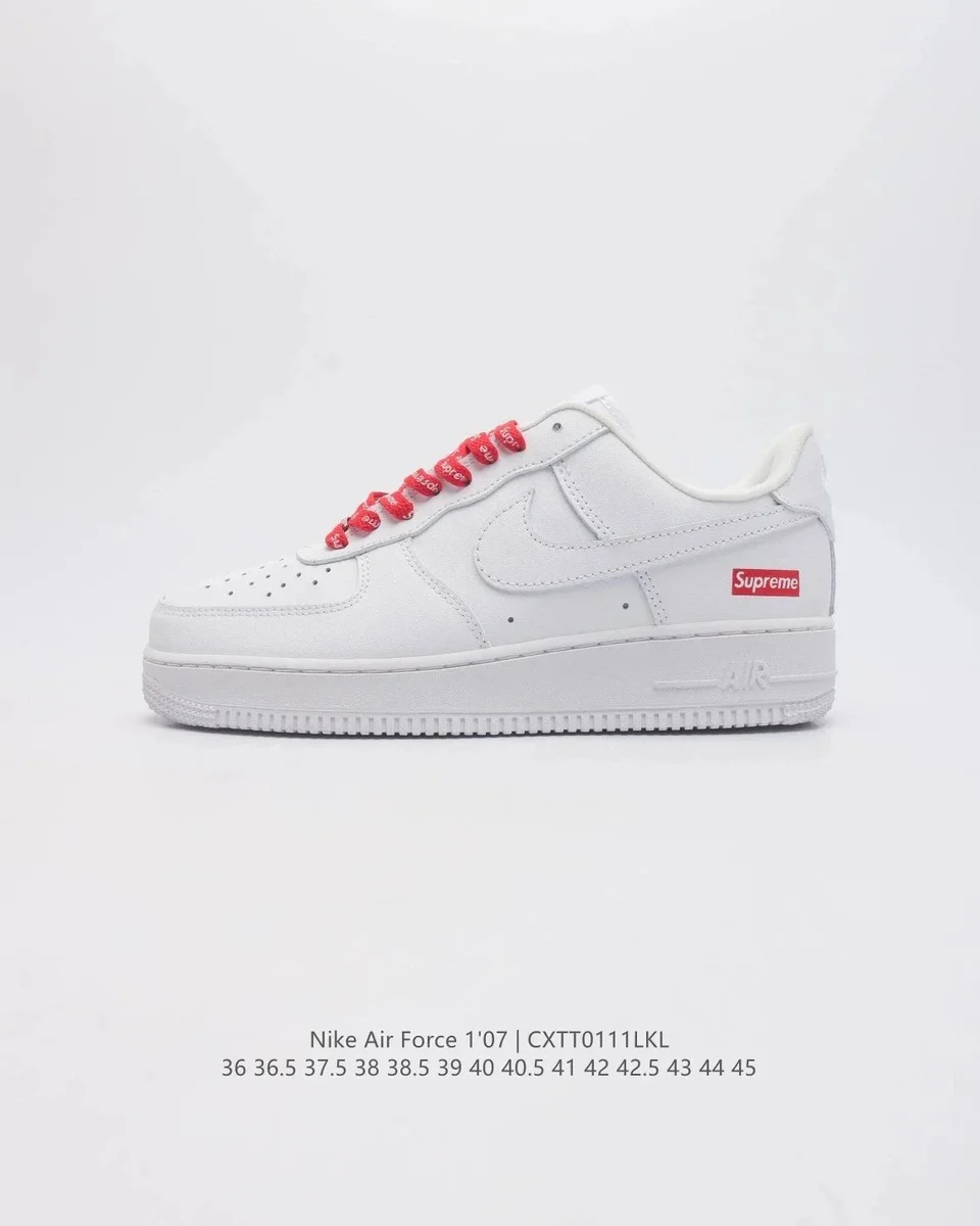 Nike Air Force 1 '07 White/Red Supreme Sneakers