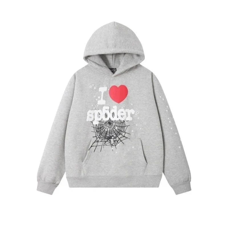 Palm Angels Spider Grey I Love Spider Hoodie