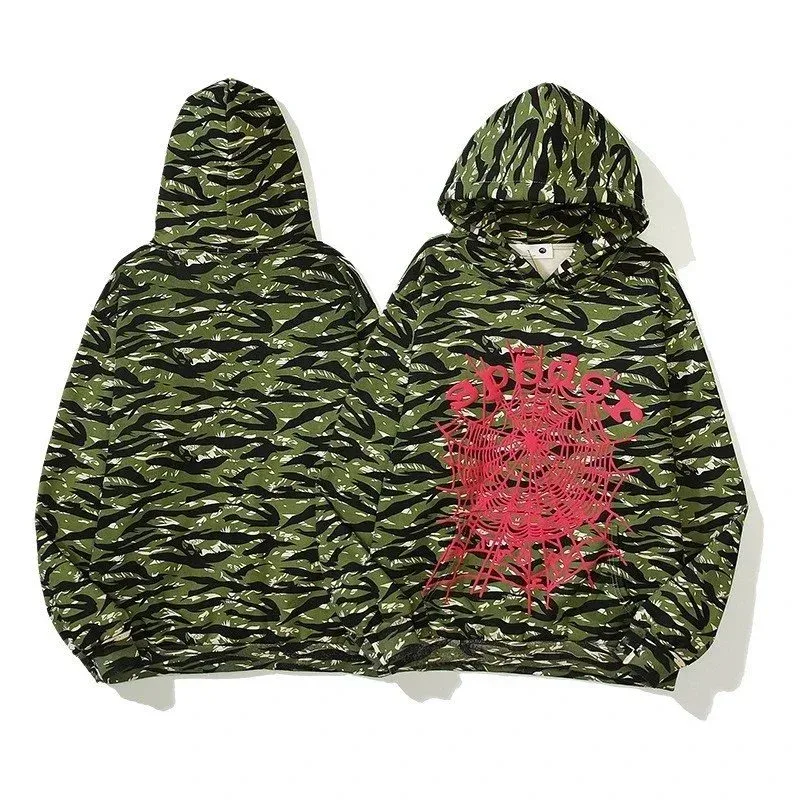 Unisex Camo Spider Print Hoodie A10