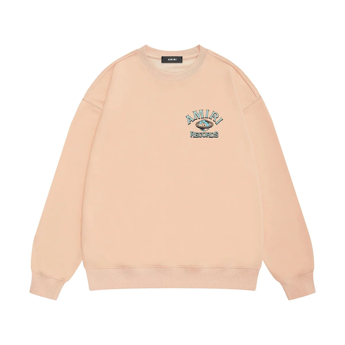 Amiri Records Pink Crewneck Sweatshirt
