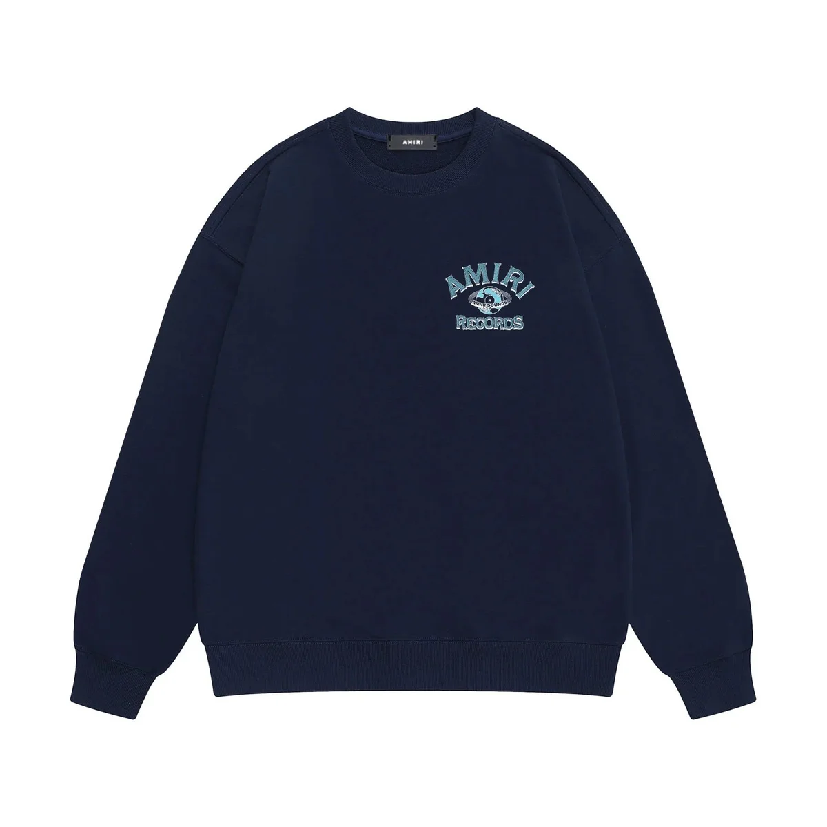 Amiri Navy 'AMIRI RECORDS' Embroidered Sweatshirt