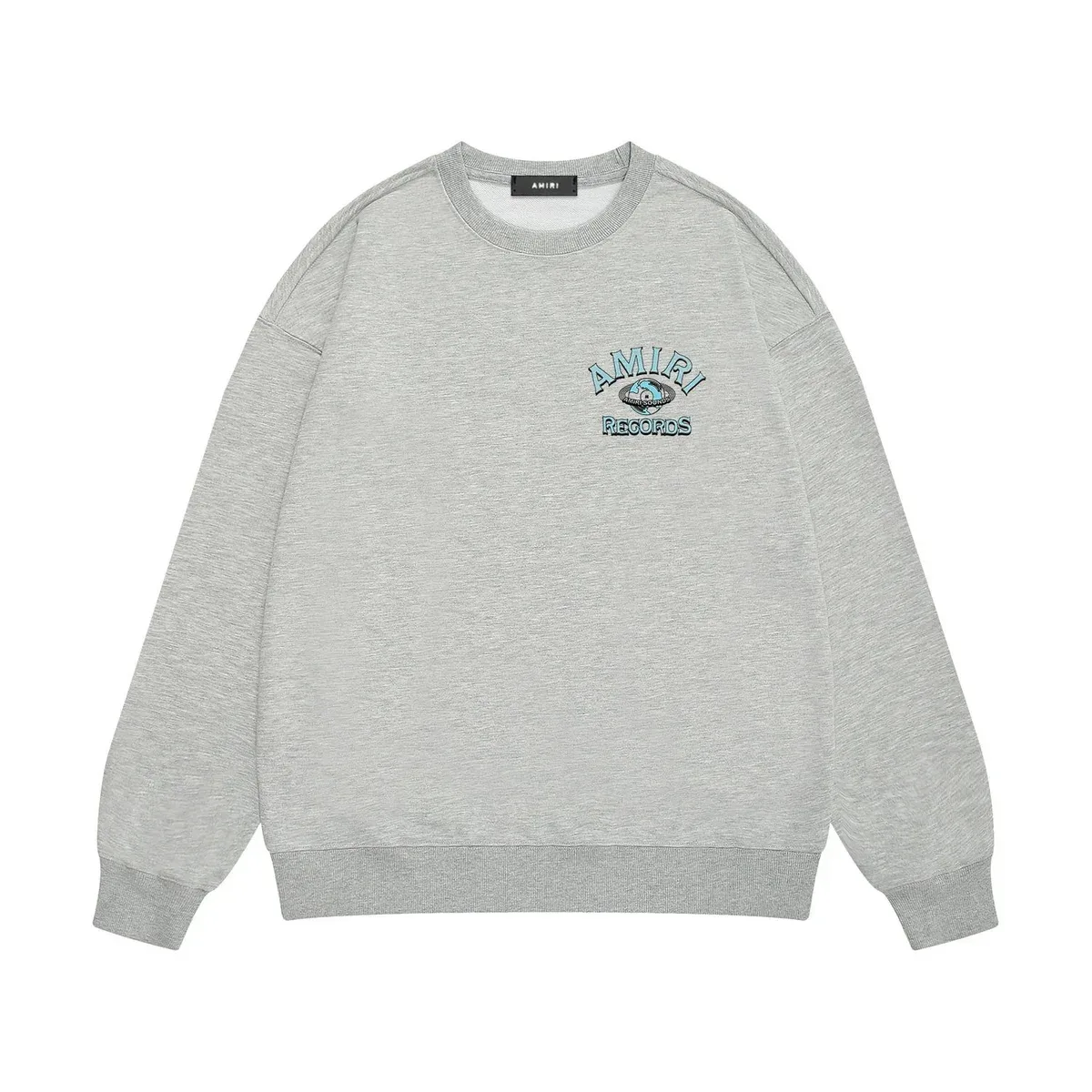 Amiri AMIRI RECORDS Grey Crewneck Sweatshirt