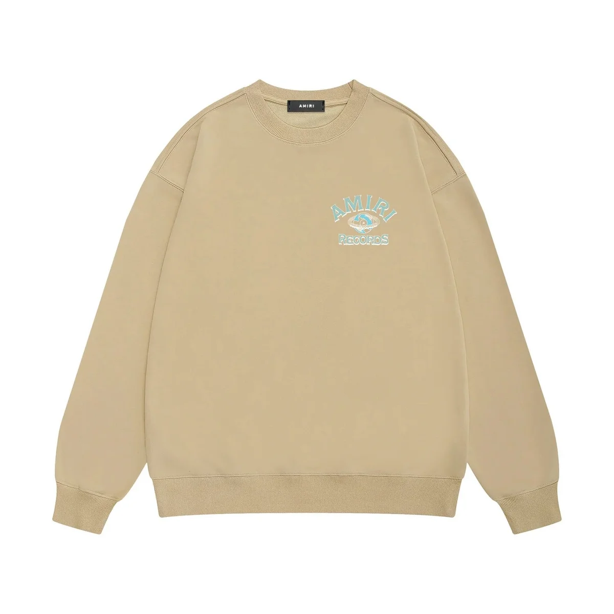 Amiri Records Beige Crewneck Sweatshirt