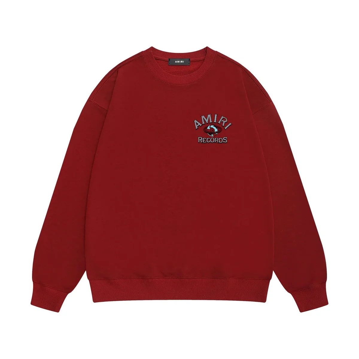 Amiri Records Red Crewneck Sweatshirt