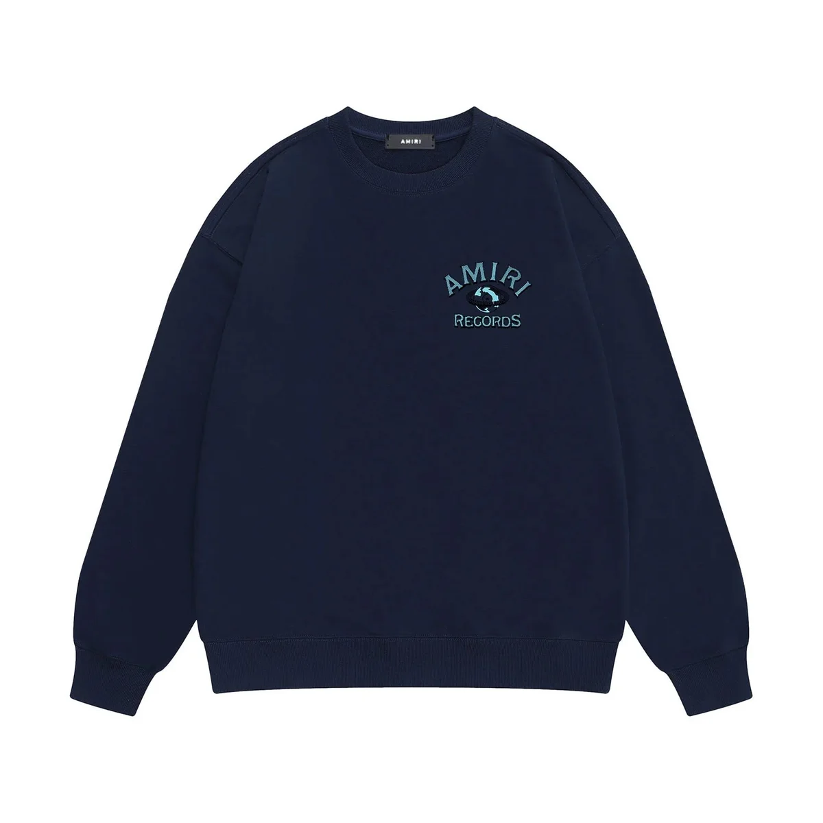 Amiri Navy 'AMIRI RECORDS' Embroidered Sweatshirt