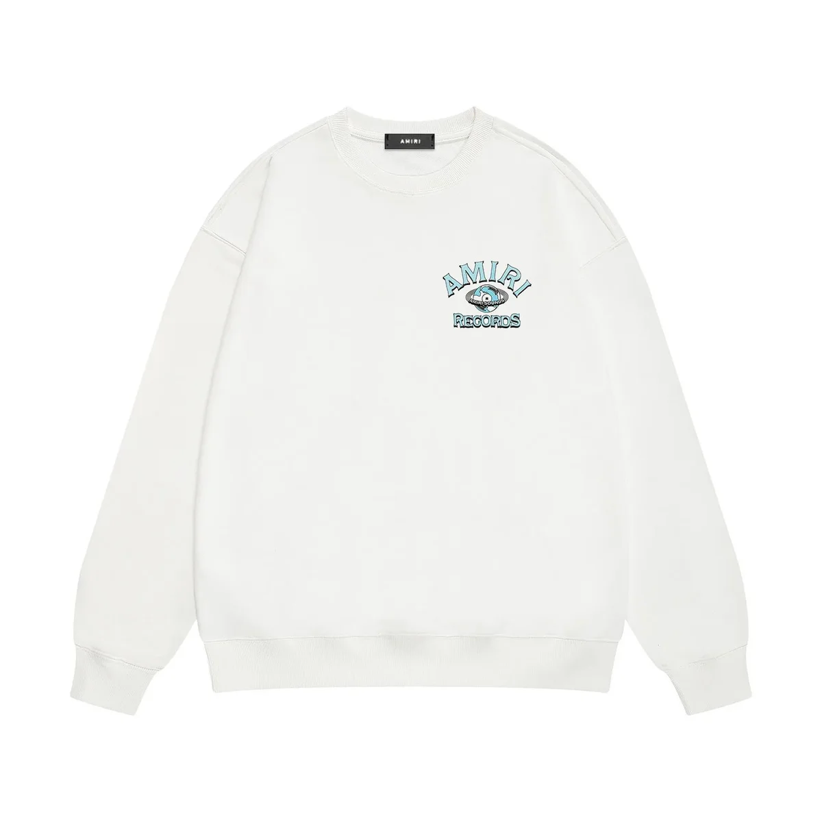 Amiri Records White Crewneck Sweatshirt