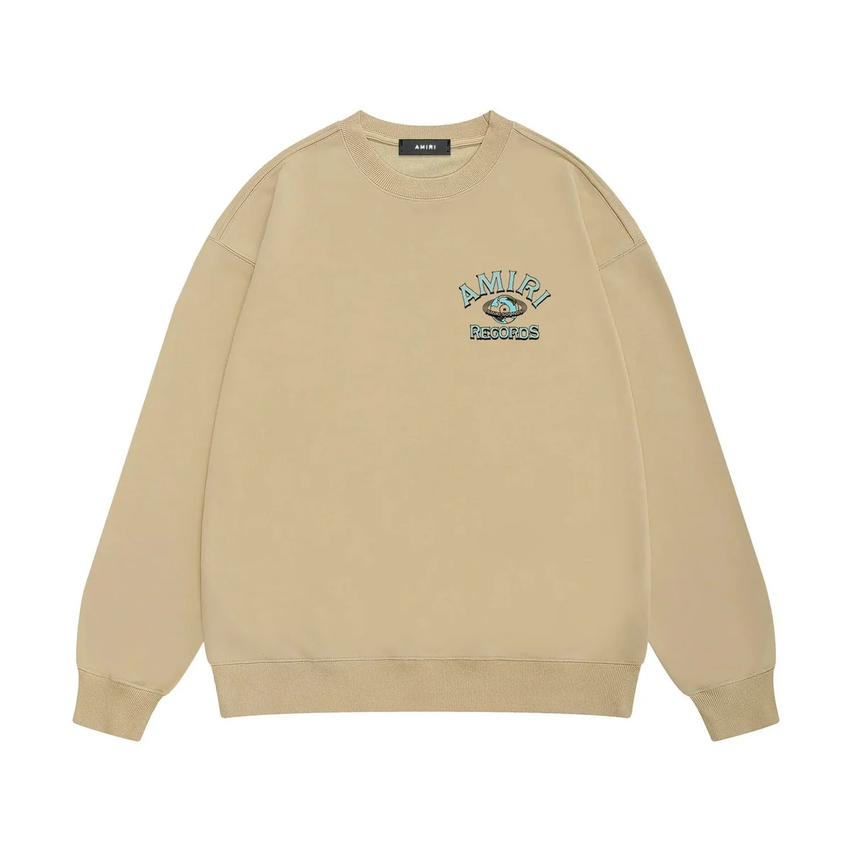 Amiri Records Beige Crewneck Sweatshirt