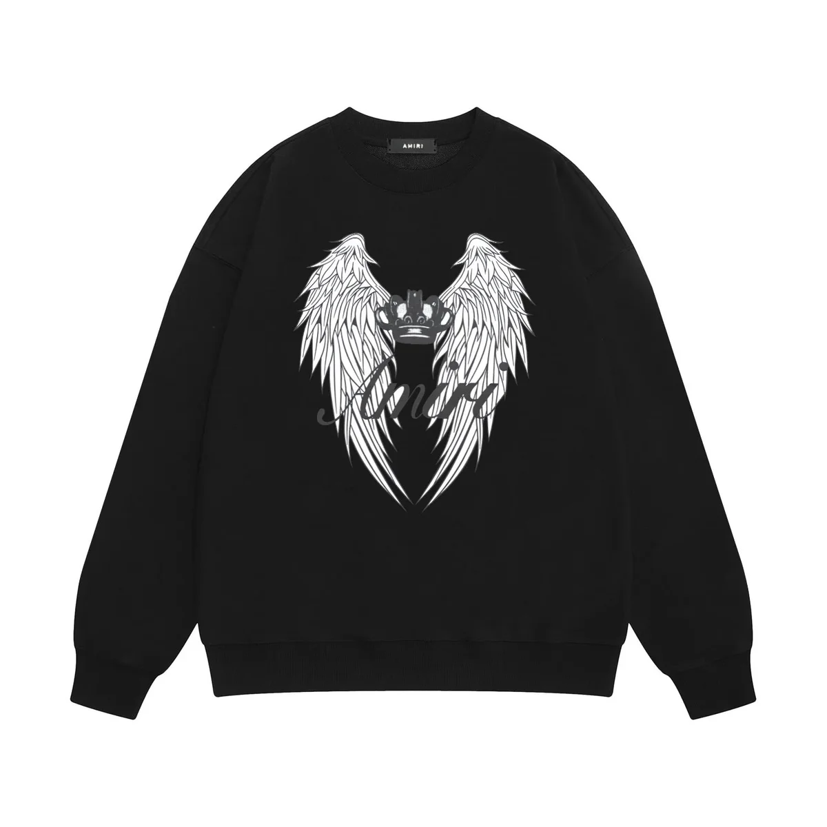 Amiri Amiri Wings Crown Black Sweatshirt Black - 1