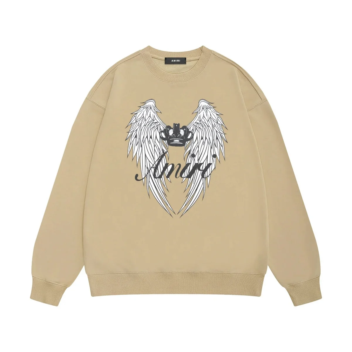 Amiri Wings Crown Beige Sweatshirt