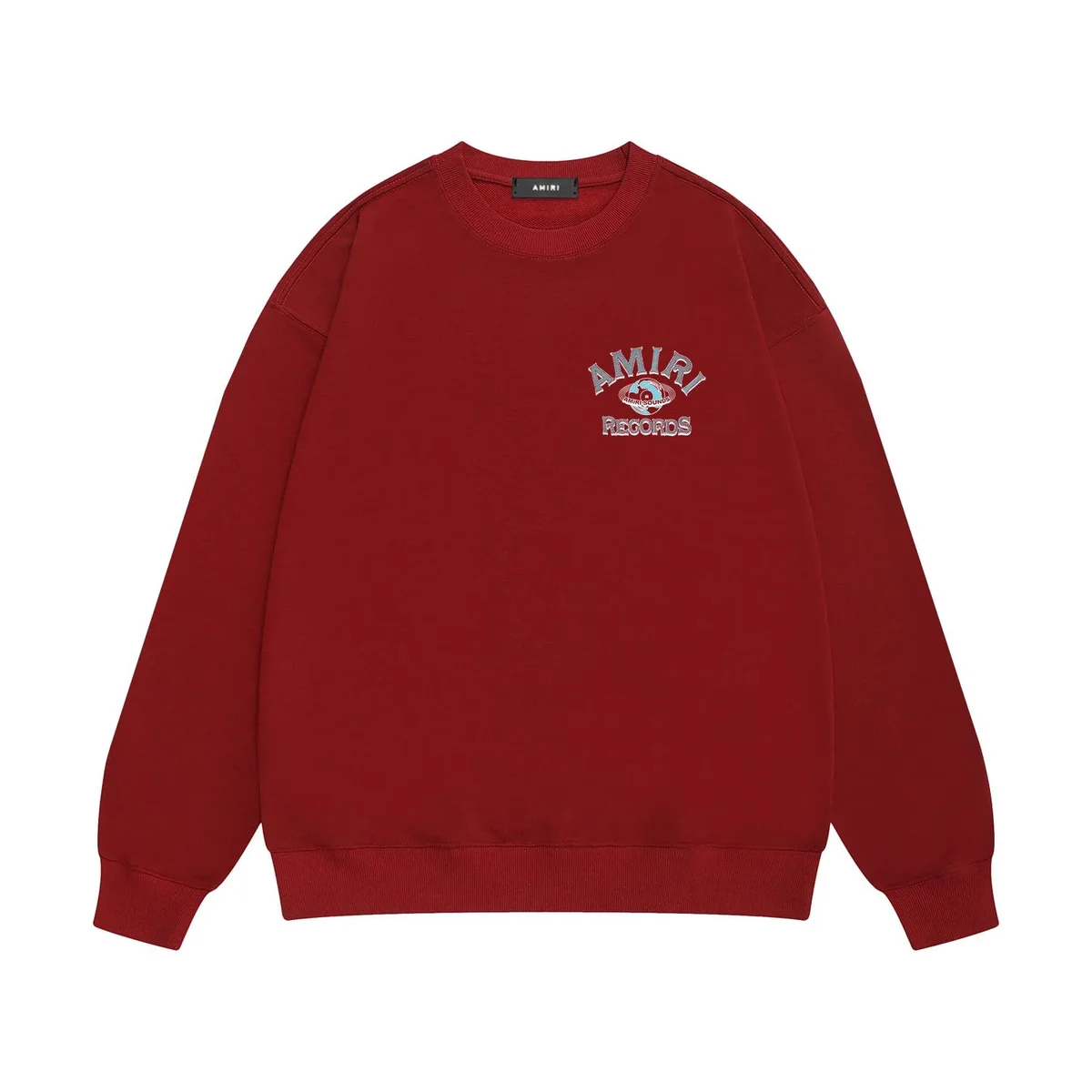 Amiri Records Red Crewneck Sweatshirt