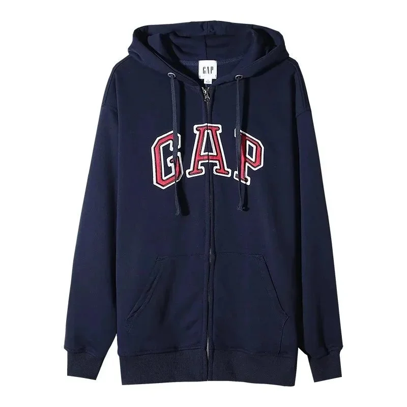 Gap Navy Blue Logo Zip-Up Hoodie