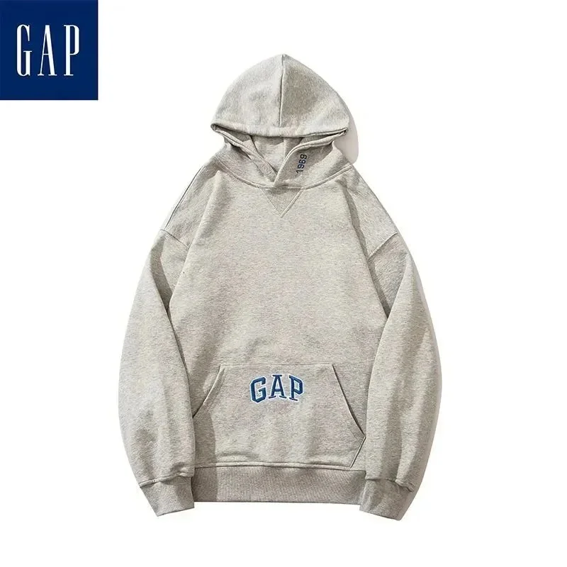 GAP Classic Logo Hoodie in Heather Grey