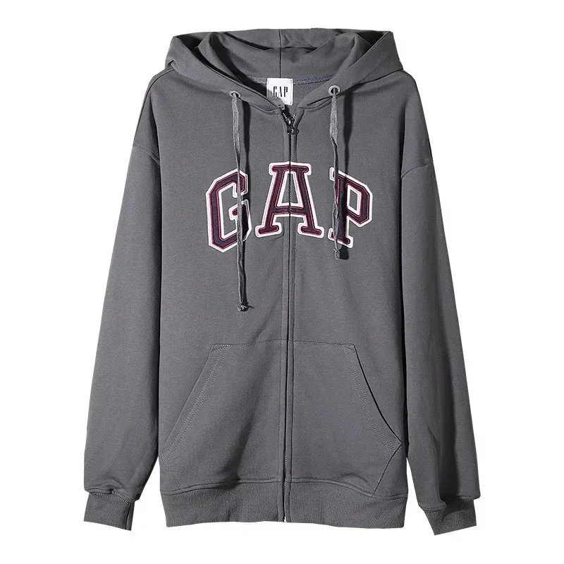 GAP Letter Logo Hoodie Sweatshirt Grey