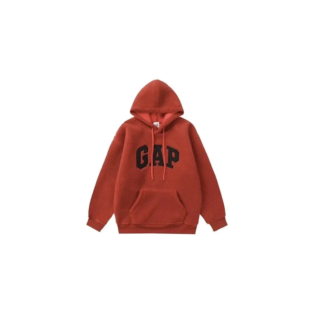 GAP Sherpa Hoodie in Burnt Orange