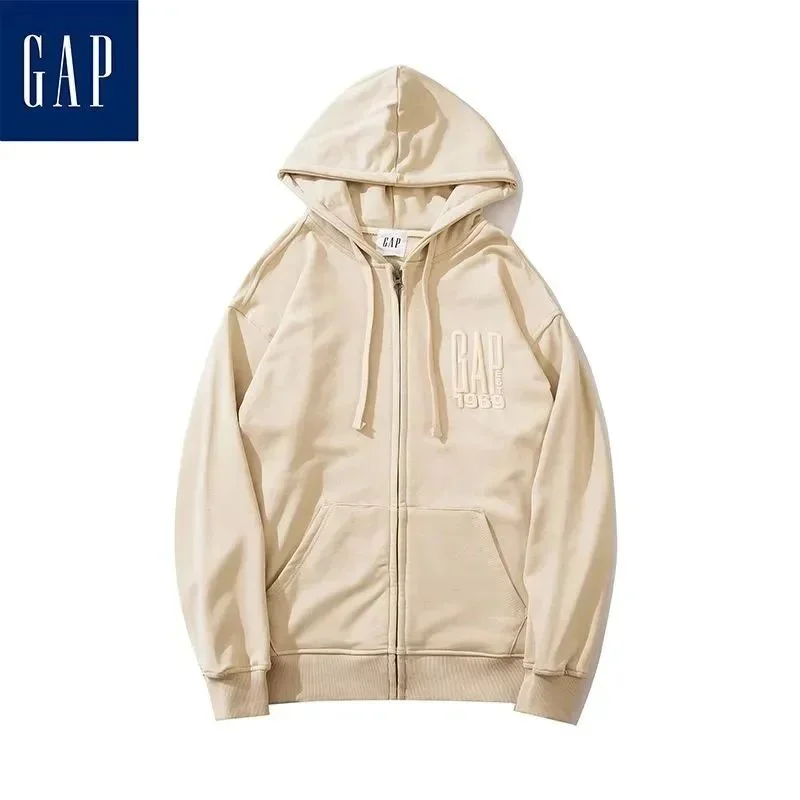 GAP 1969 Zip-Up Hoodie Beige Casual Jacket