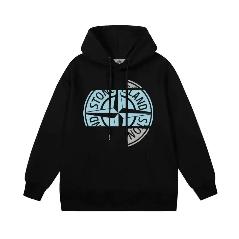 Stone Island 68-15 Hoodie Black Compass Logo