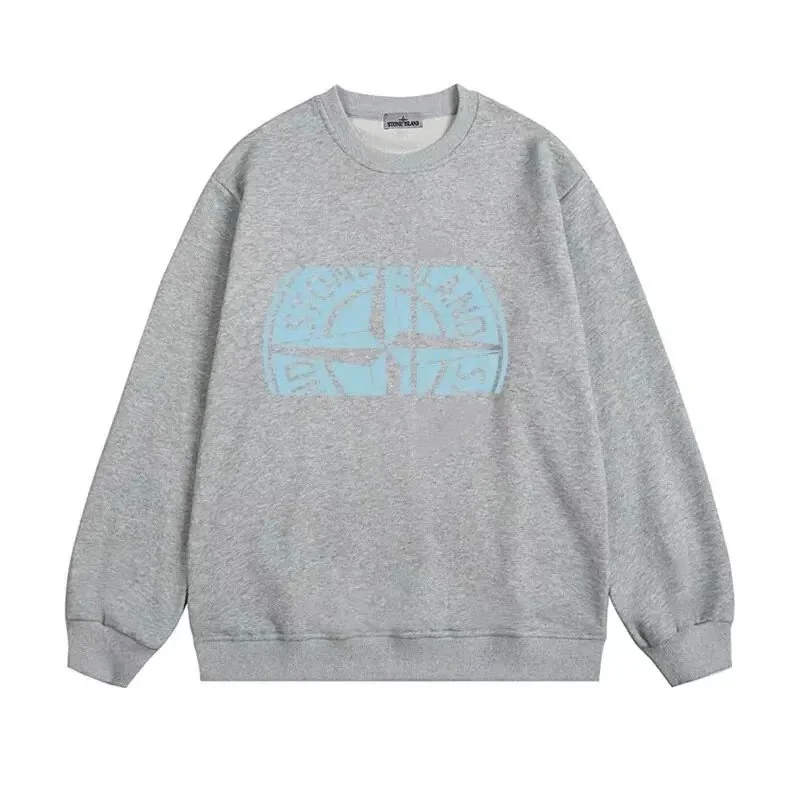 Stone Island 68-15 Grey Blue Graphic Hoodie