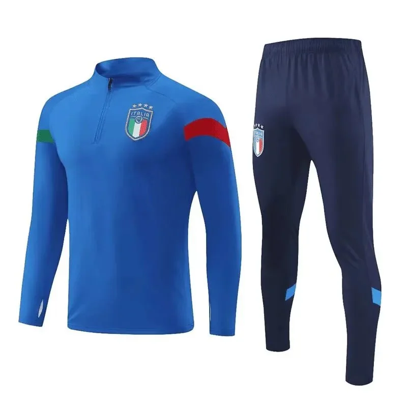 Italy National Team Training Set Blue Italian Top quality