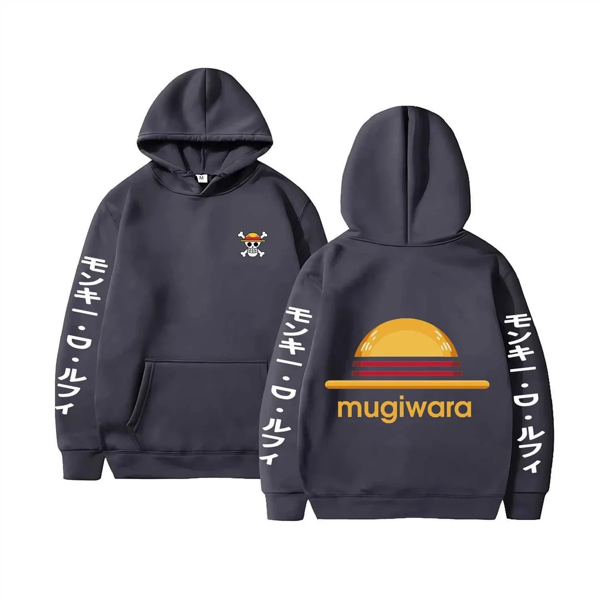 One Piece Mugiwara Hoodie 11 Gray Sweatshirt