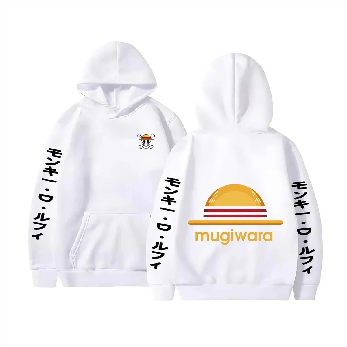 One Piece Mugiwara White Hoodie