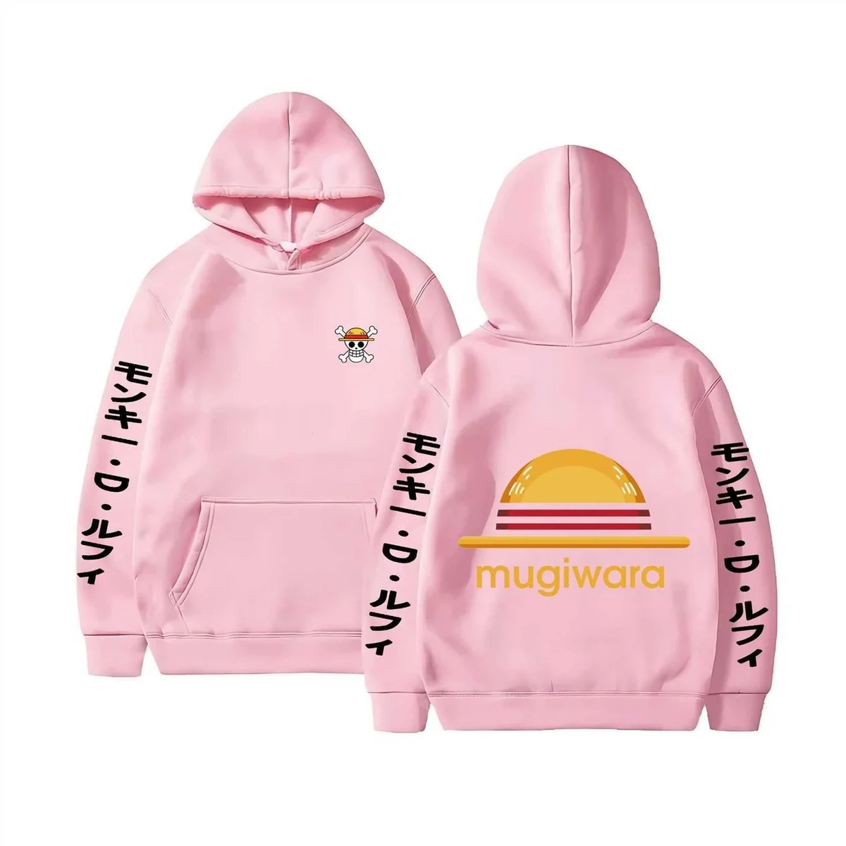 Pink One Piece Monkey D. Luffy Hoodie