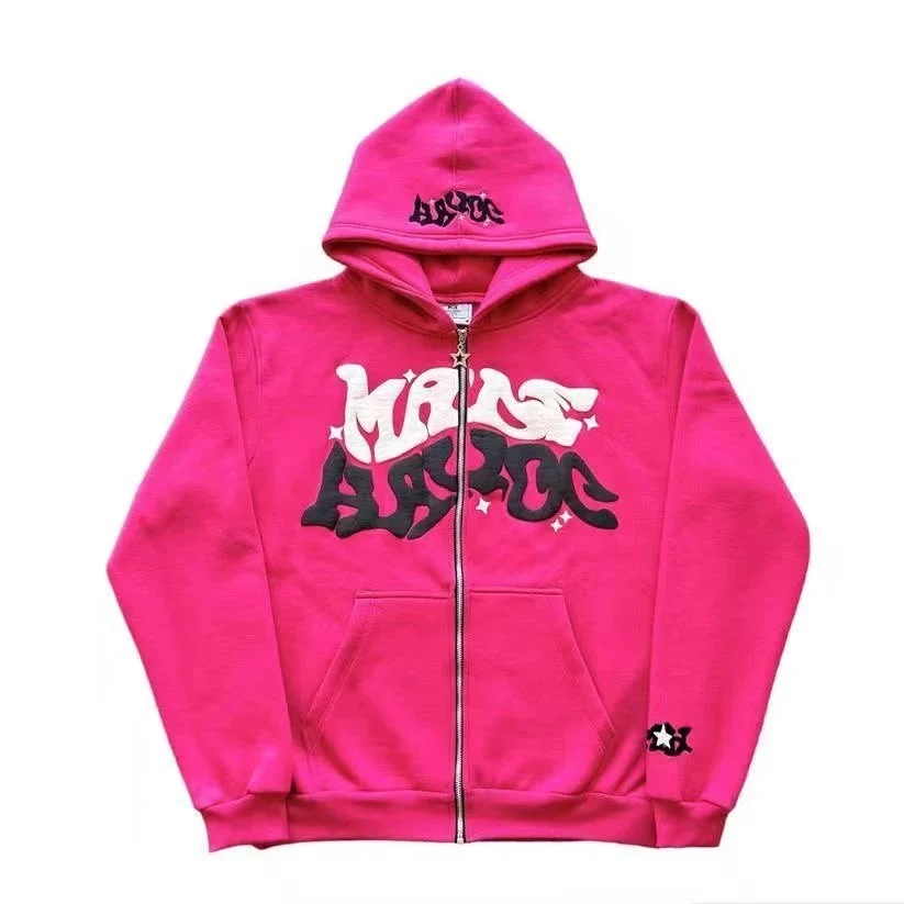 Unisex 22 Pink Male Abyss Zip-Up Hoodie