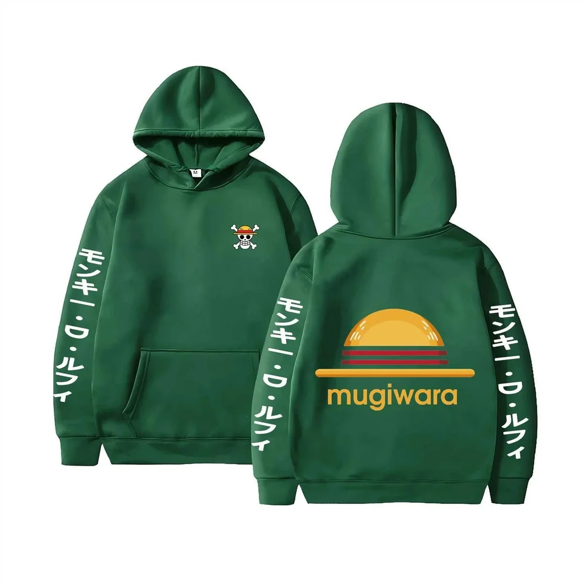 One Piece Monkey D. Luffy Green Hoodie