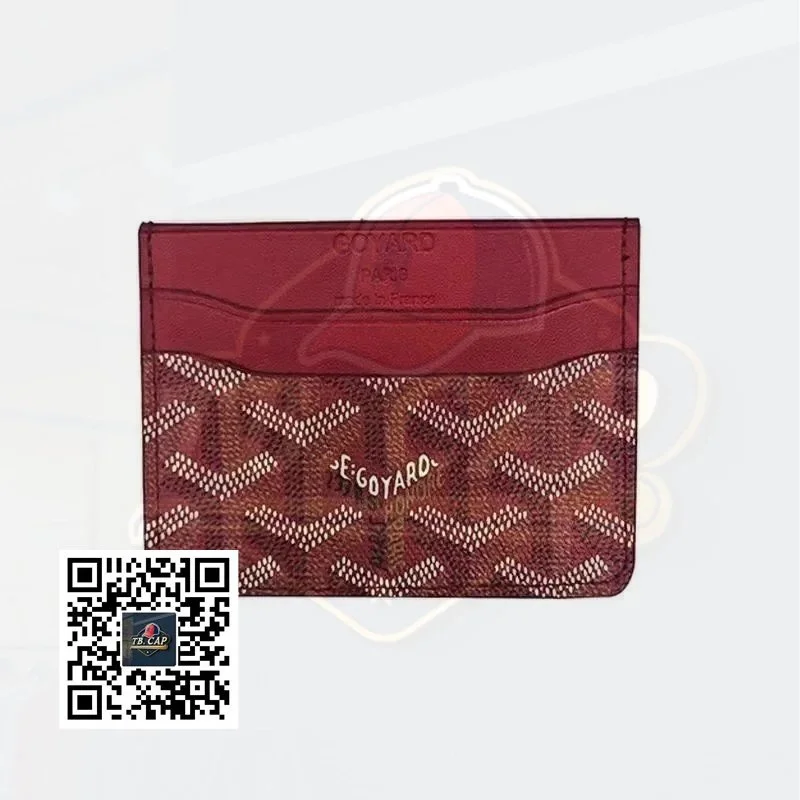Goyard Goyardine Card Holder Red