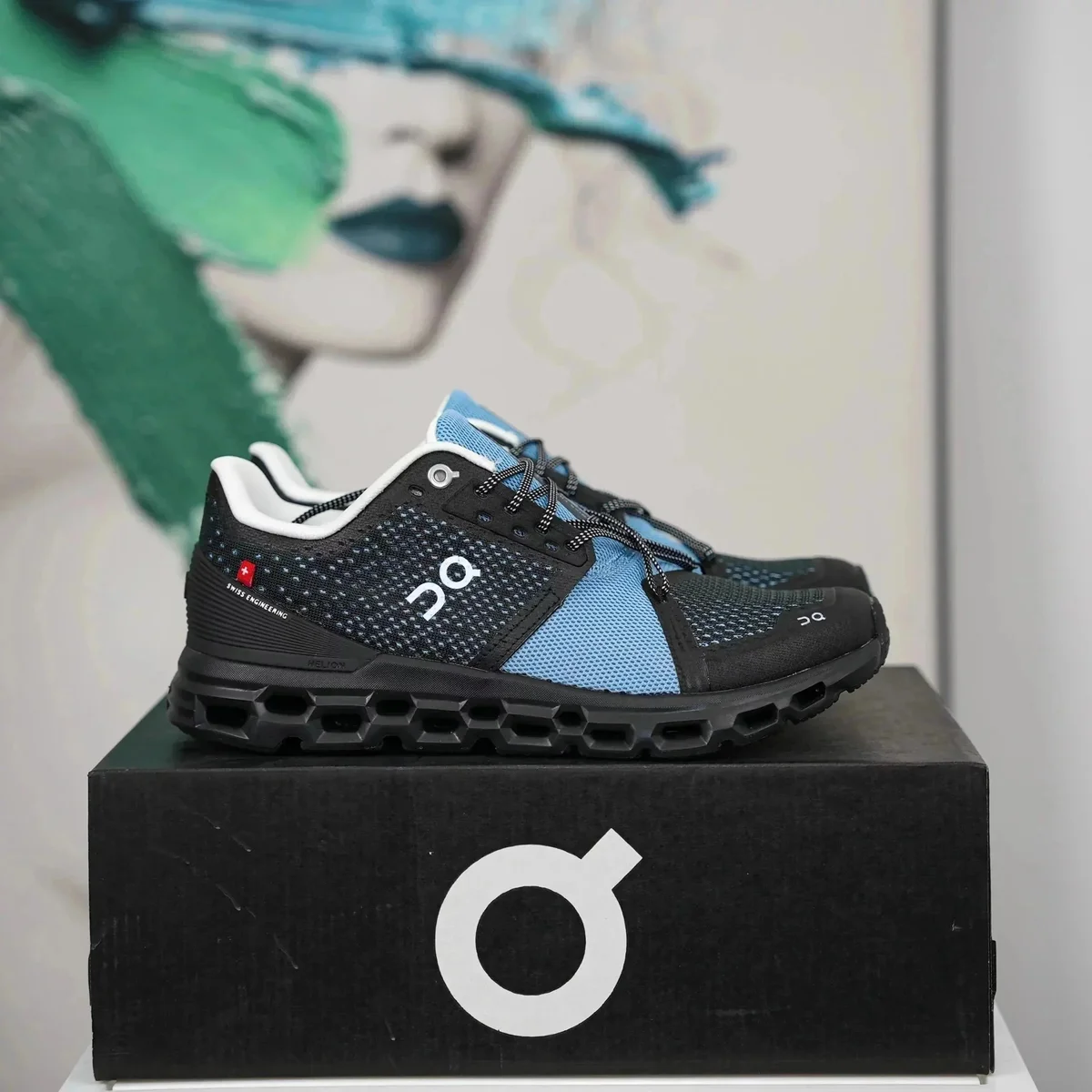 On Running Cloud Black/Blue Sneakers