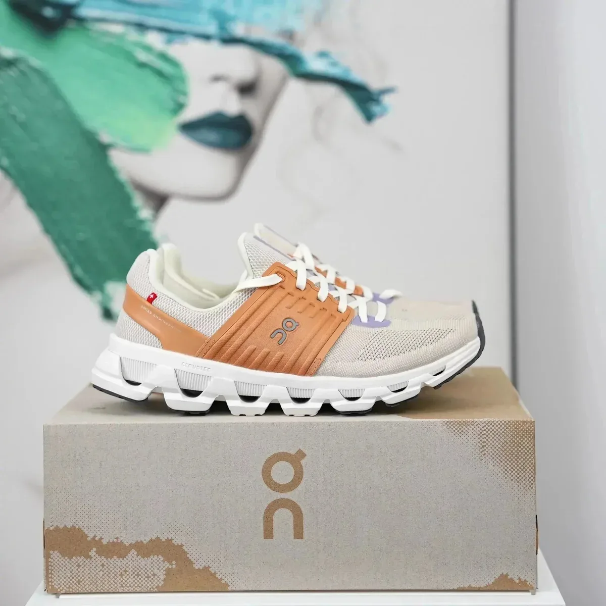 On Running Cloud Cloudmonster Beige/Light Brown Sneakers