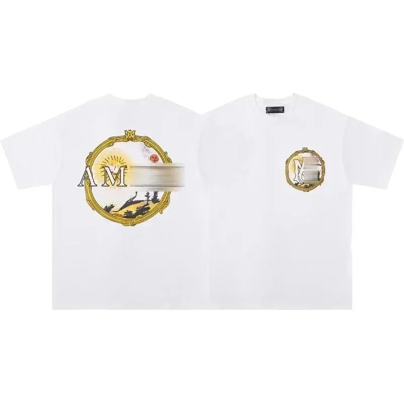 White AM Gold Medallion T-Shirt