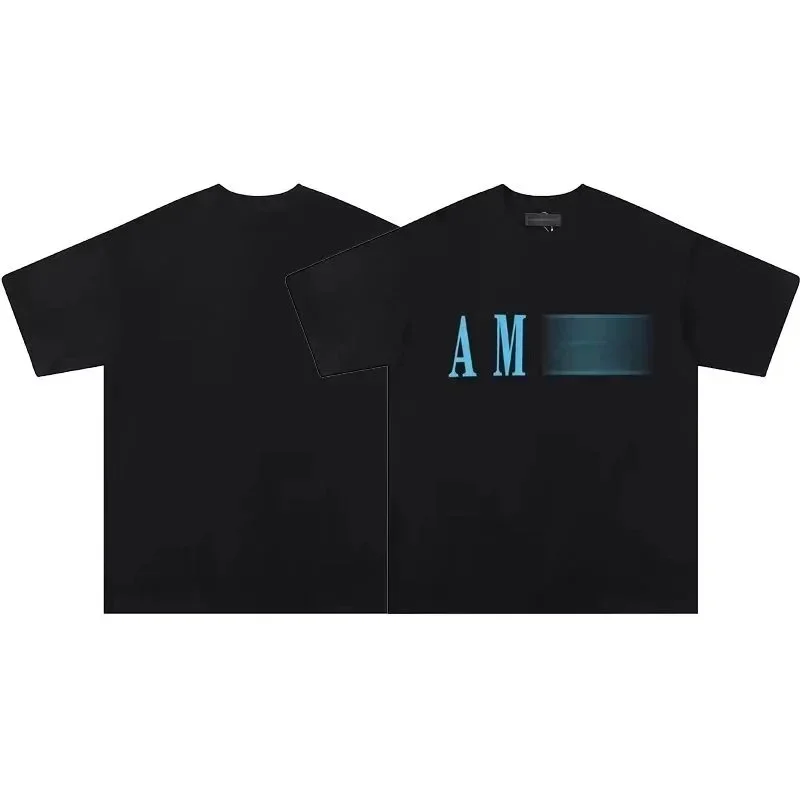 Amiri AMRI Black Blue Letter T-Shirt
