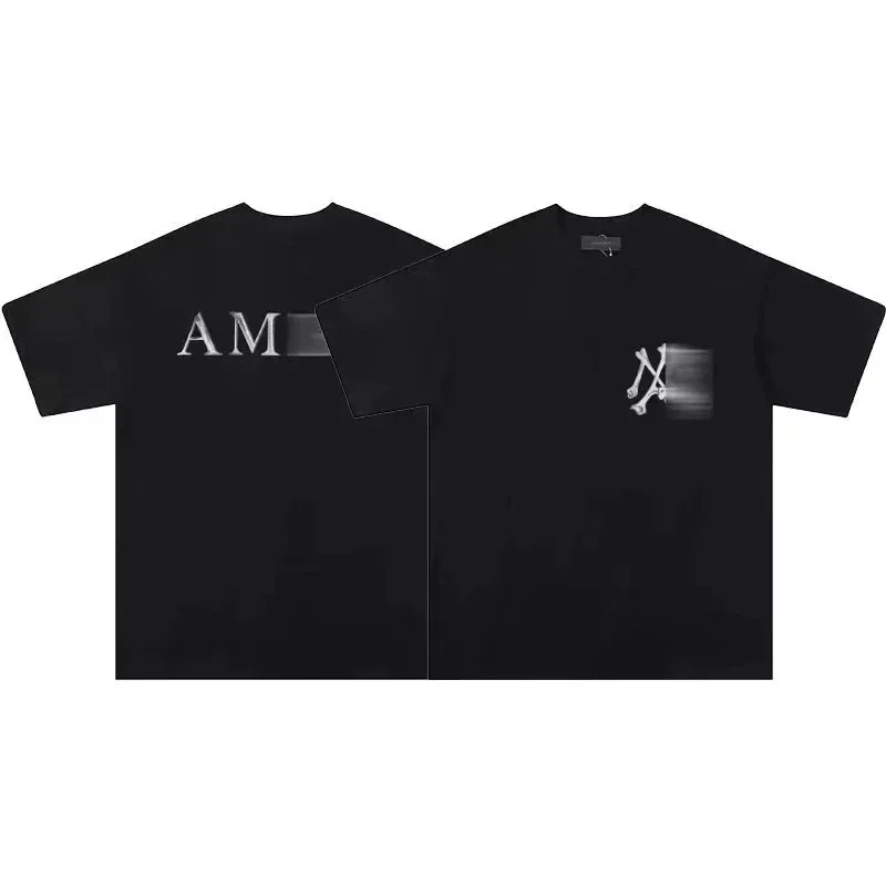 Amiri AMRI Black Silver Letter T-Shirt