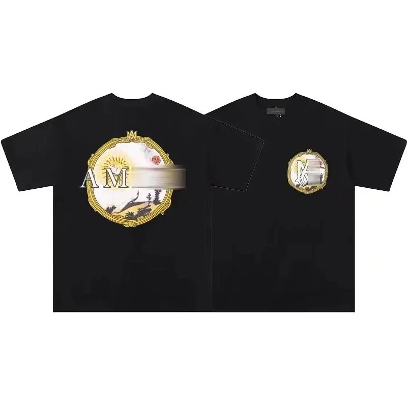 Black AM Gold Medallion T-Shirt