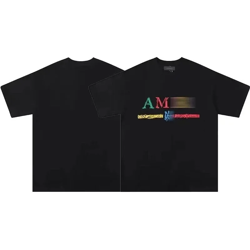 Amiri AMRI Black彩字母002 T-Shirts