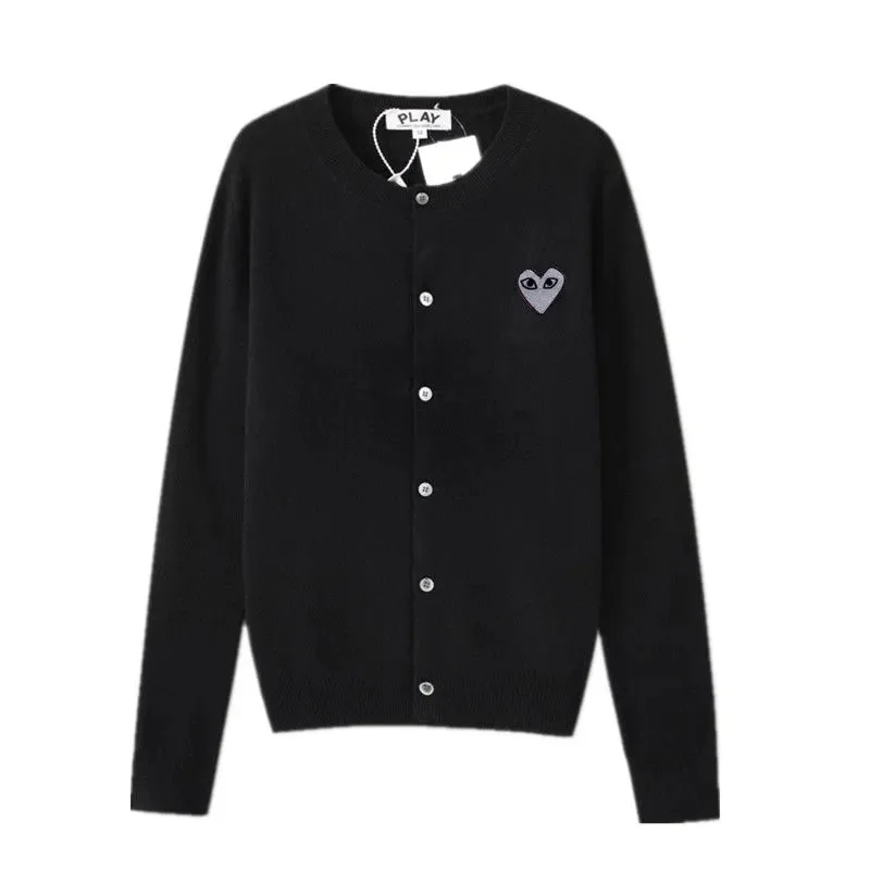 Comme des Garçons Play Heart Black Cardigan