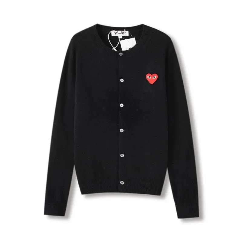 Comme des Garçons Play Heart Cardigan Black