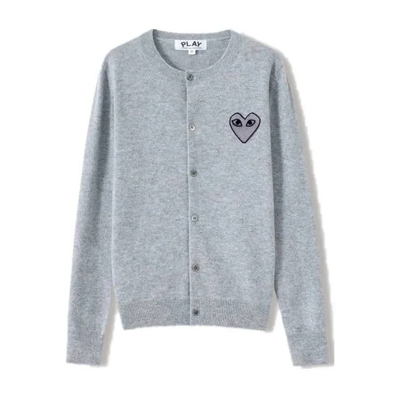 Comme des Garçons Play Heart Cardigan Grey