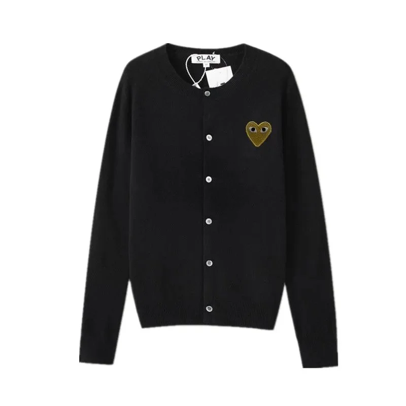 Comme des Garçons Play Heart Black Cardigan