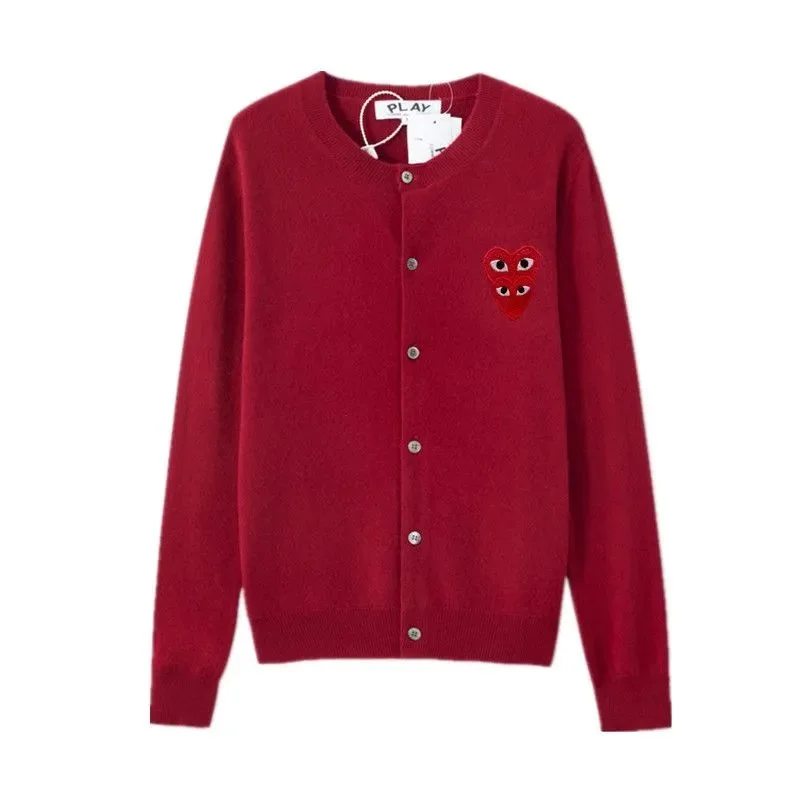 Comme des Garçons Play Heart Red Cardigan