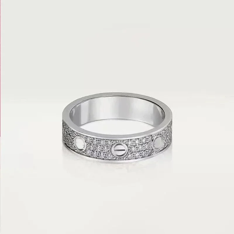 Cartier Love Wide Star Silver钉位 Ring