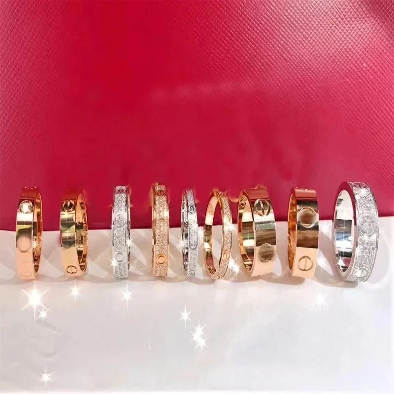Cartier Love Narrow Double Row Rose Gold Ring