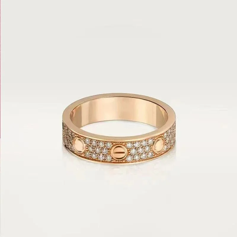 Cartier Love Wide Star Rose Gold钉位 Ring