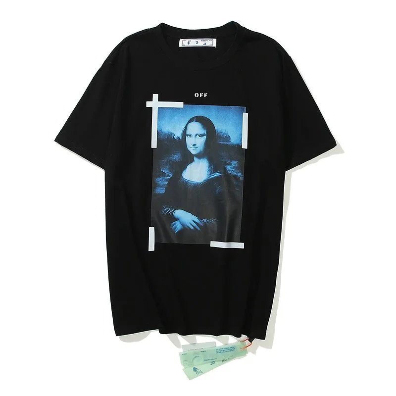 Off-White Mona Lisa Print Oversized T-Shirt Black