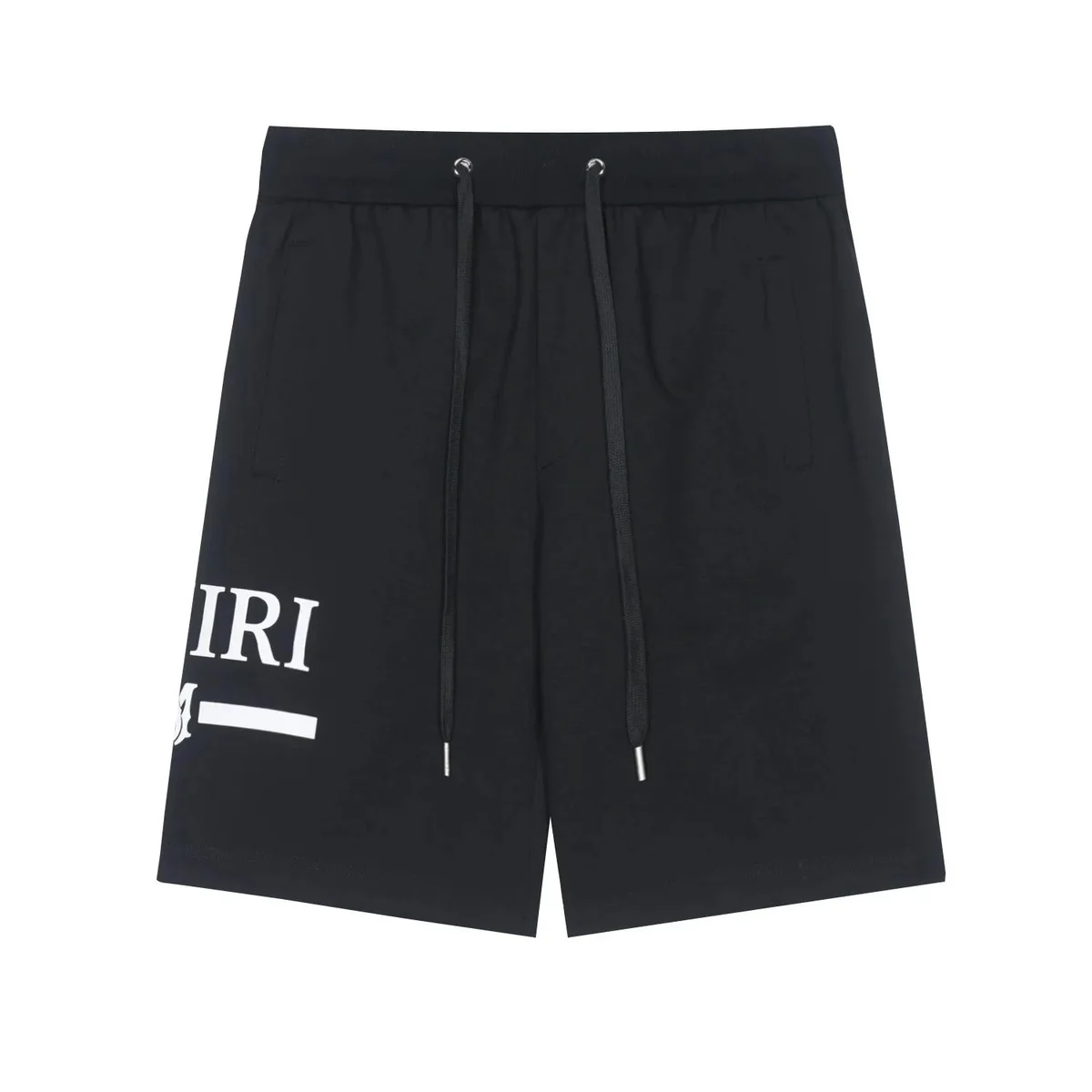 Black IRI Letter Print Shorts