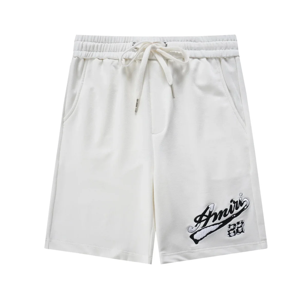 Amiri White 'Amiri 33' Embroidered Shorts