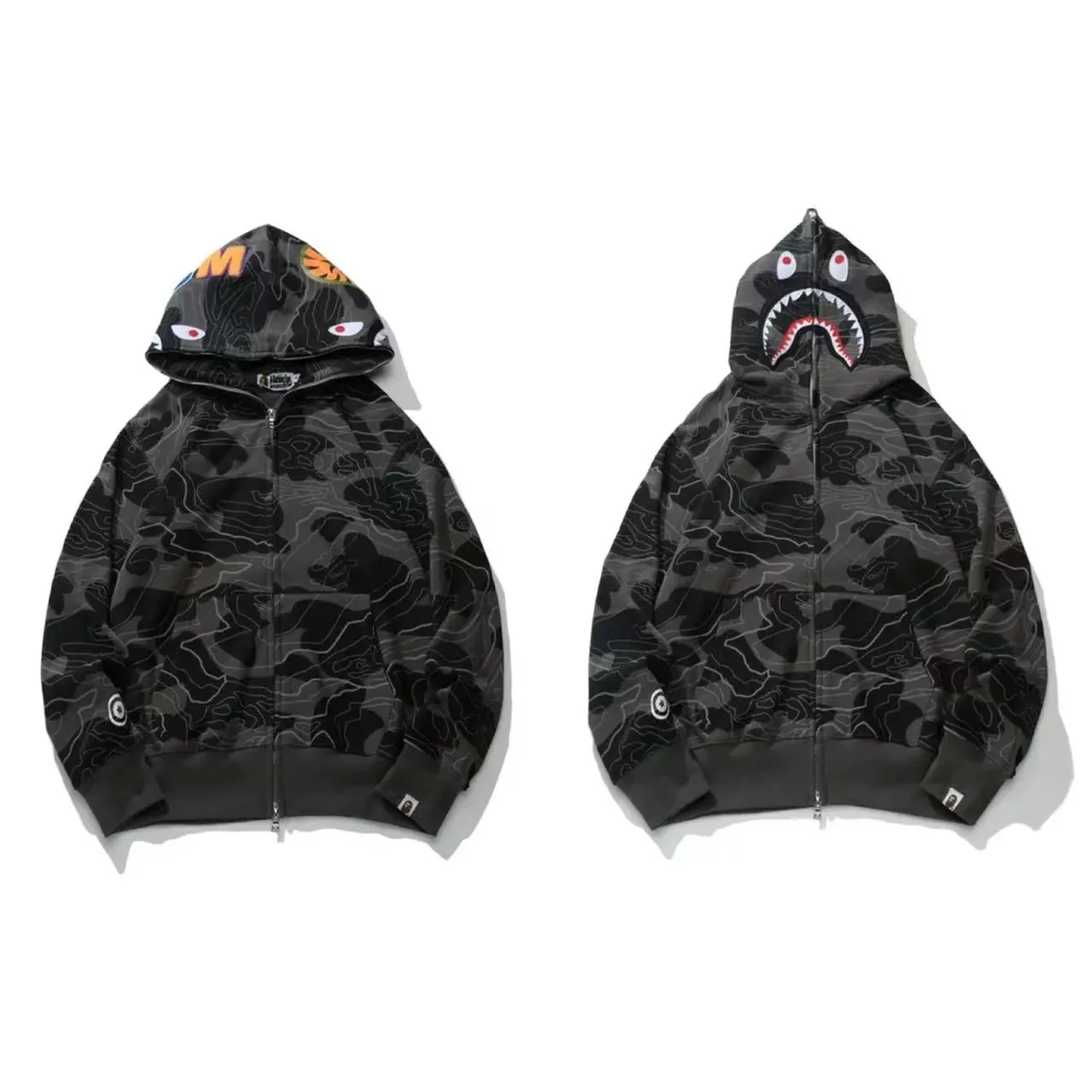 A Bathing Ape BAPE STA Camo Shark Hoodie